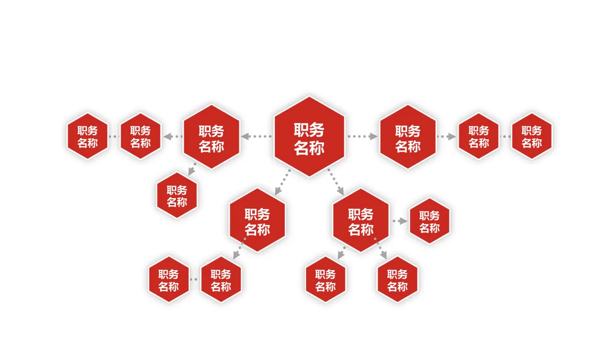 30套深红色企业组织结构关系图PPT图表合集 - 第24页