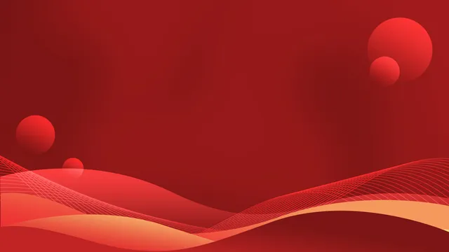 红色渐变波浪线条商务活动庆典通用PPT背景图片 - 封面预览