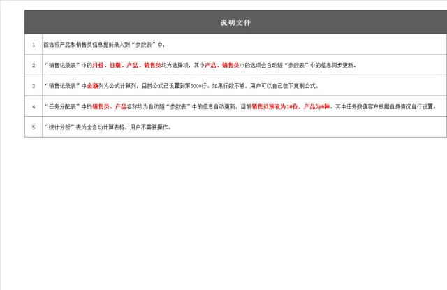 销售数据自动统计分析Excel表格 含参数录入销售记录任务分配功能 - 封面预览