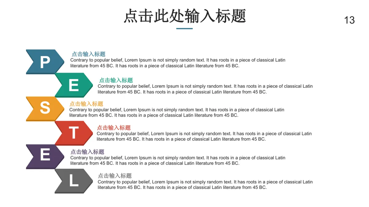 鱼骨图箭头式思维导图PPT模板 适用于问题分析原因梳理演示汇报 - 第13页