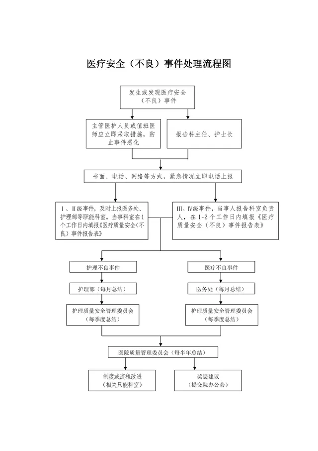 医疗安全不良事件处理流程图思维导图Word模板 - 封面预览