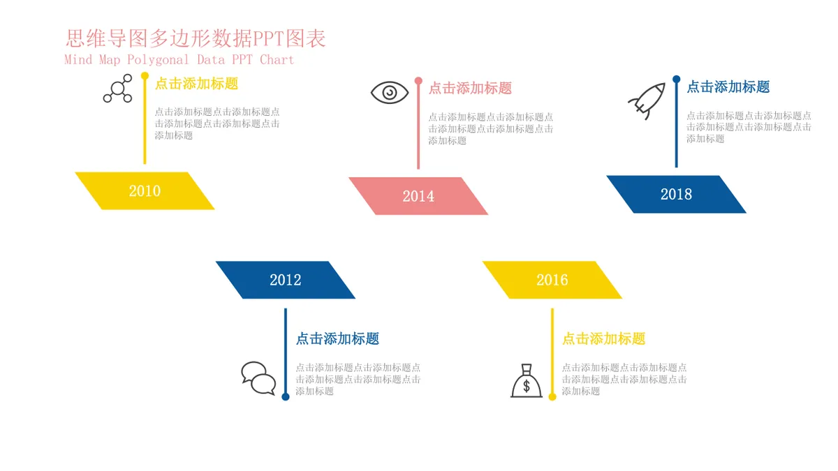 商务演示用思维导图多边形数据可视化PPT图表模板 - 第22页