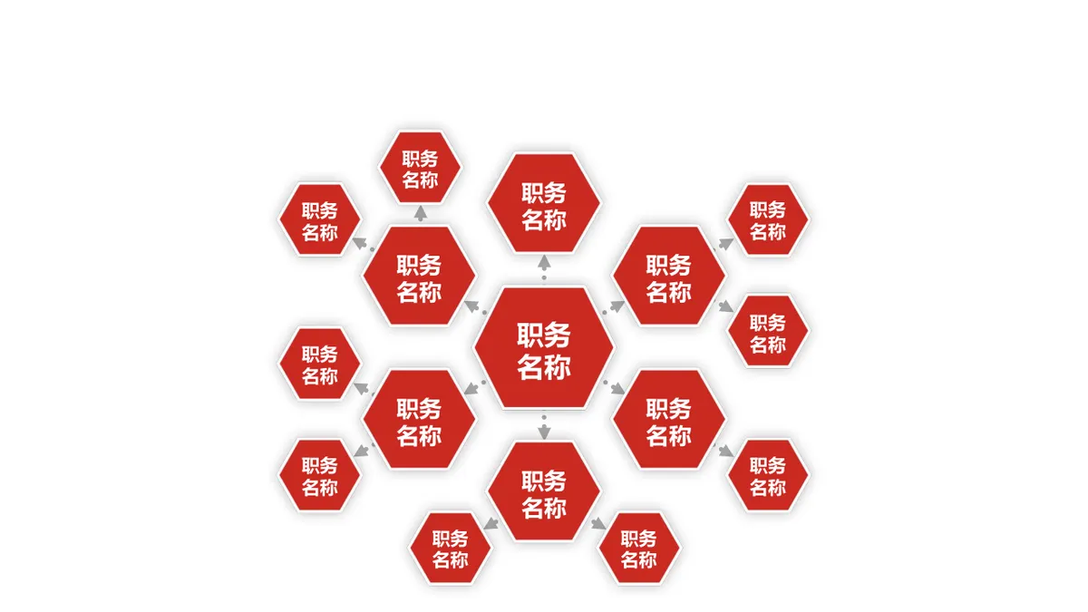 30套深红色企业组织结构关系图PPT图表合集 - 第25页