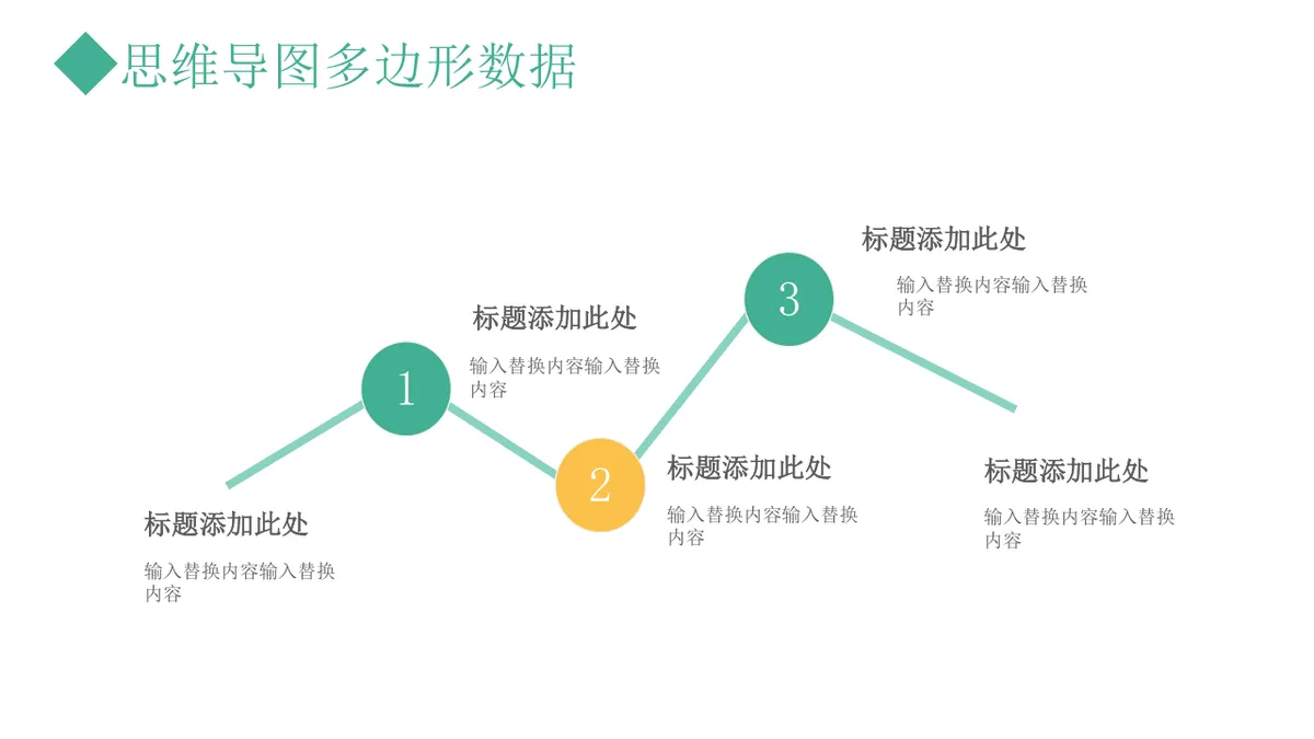 多边形数据对比分析思维导图PPT模板 - 第17页