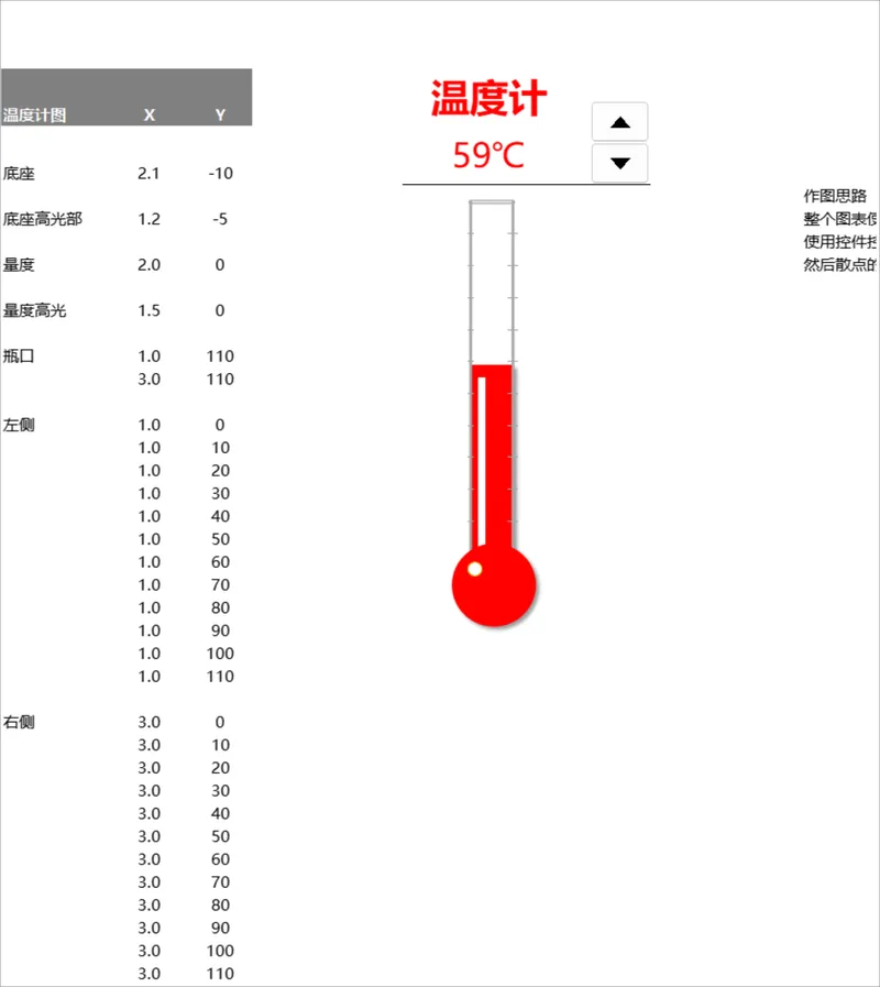 可动态调节温度计数据统计Excel表格 - 封面预览