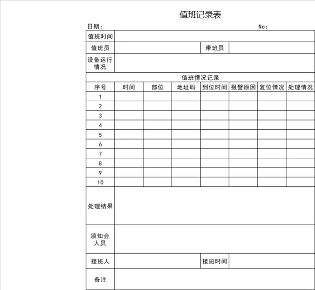 企业单位日常值班情况登记管理Excel记录表 - 封面预览