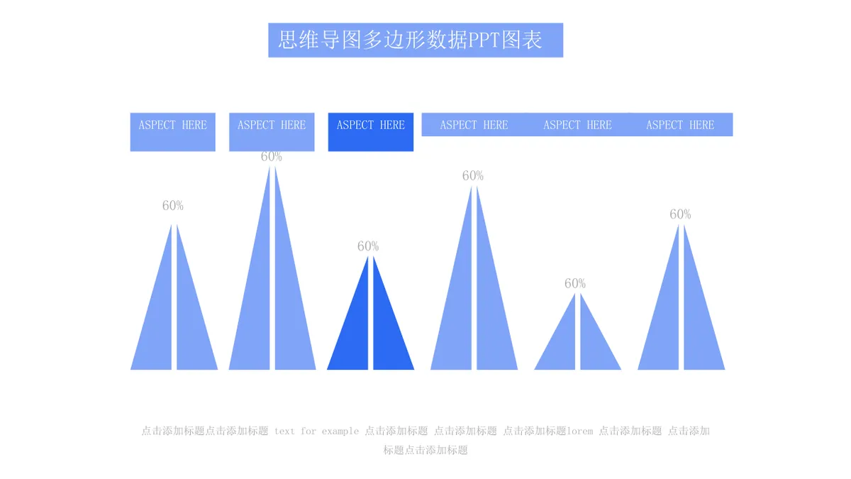 商务蓝色思维导图多边形数据可视化演示PPT图表模板 - 第2页