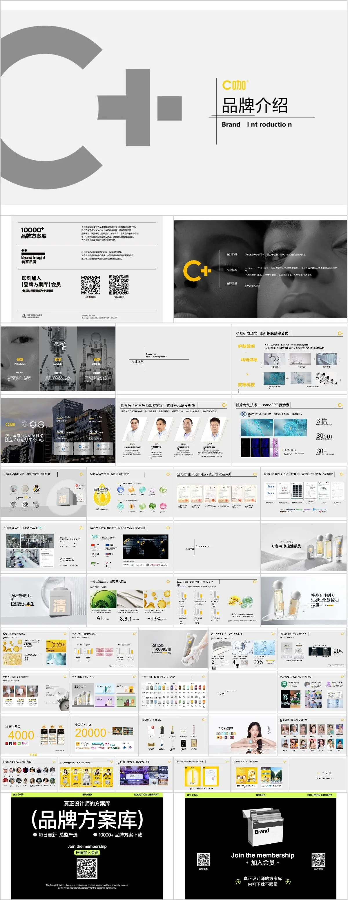 简约大气品牌介绍企业宣传演示PPT模板 - 模板内页详情长图