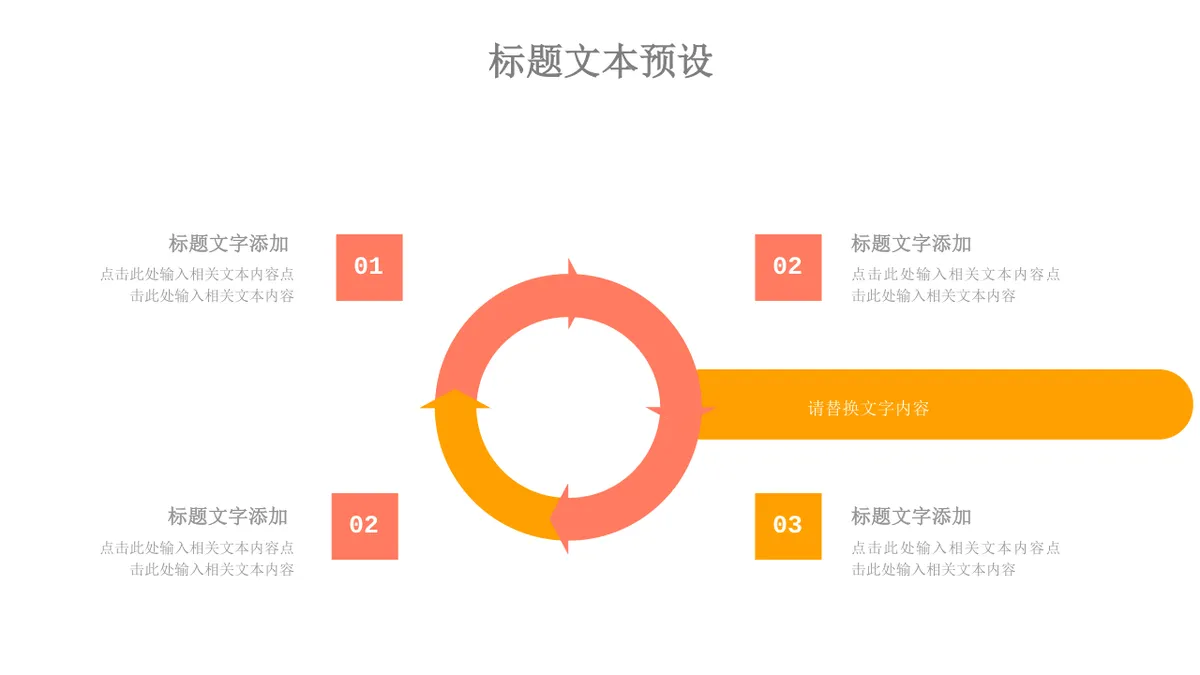橙红配色思维导图多边形数据演示PPT模板 - 第20页