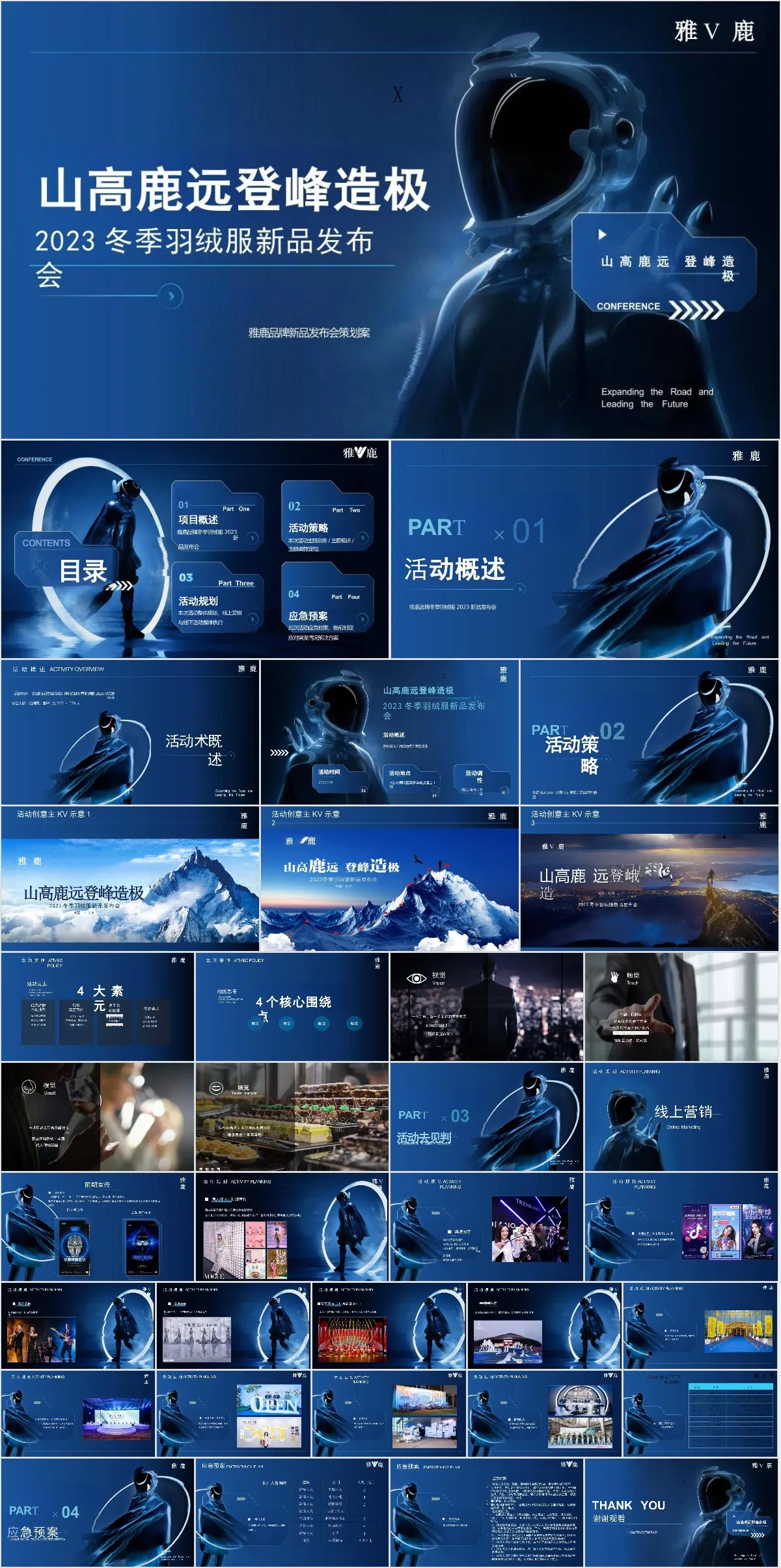 2023冬季羽绒服新品发布会品牌活动策划PPT模板 - 模板内页详情长图