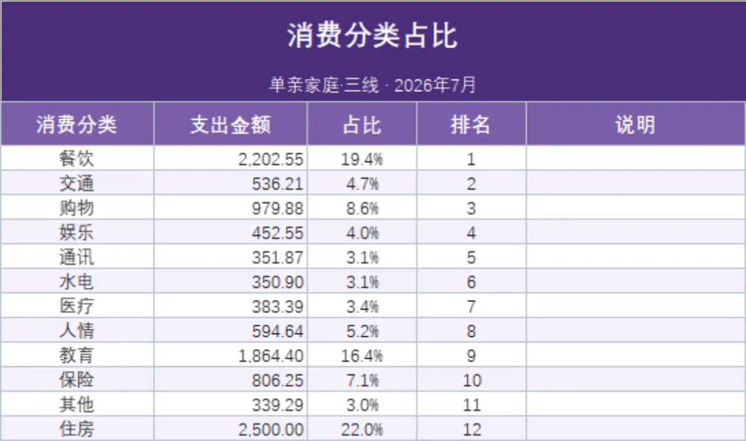 家庭理财收支明细月度汇总统计Excel表格 - 第3页