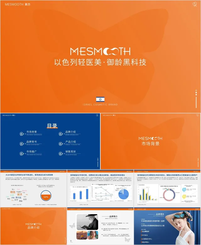 MESMOOTH慕苏以色列轻医美御龄黑科技产品介绍PPT模板 - 封面预览