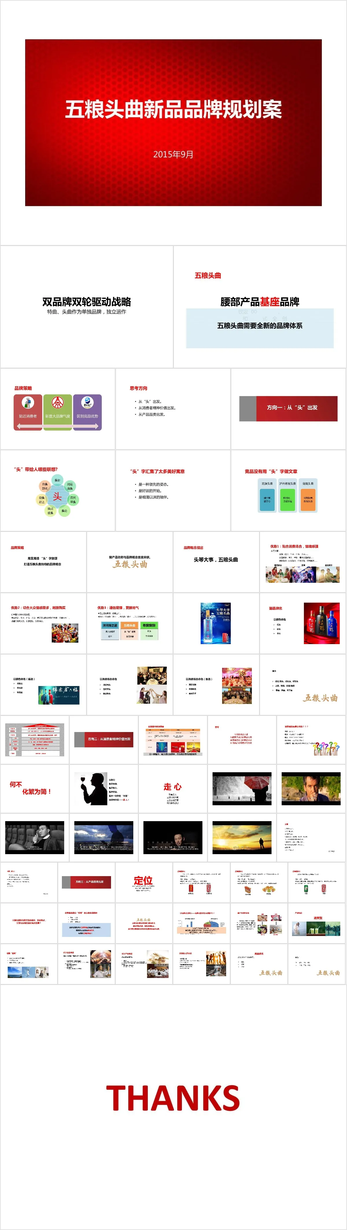 五粮头曲新品品牌规划案PPT模板 - 模板内页详情长图