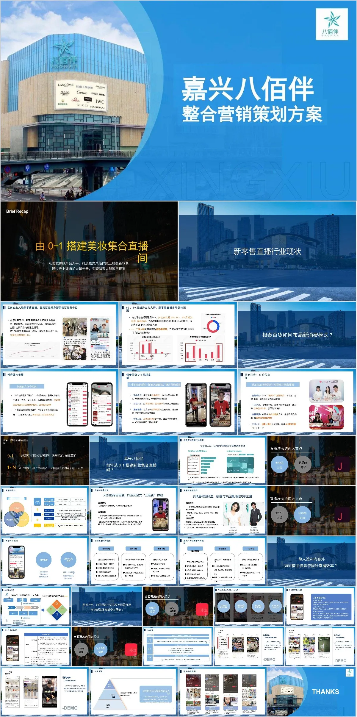 嘉兴八佰伴整合营销策划方案PPT模板 - 模板内页详情长图