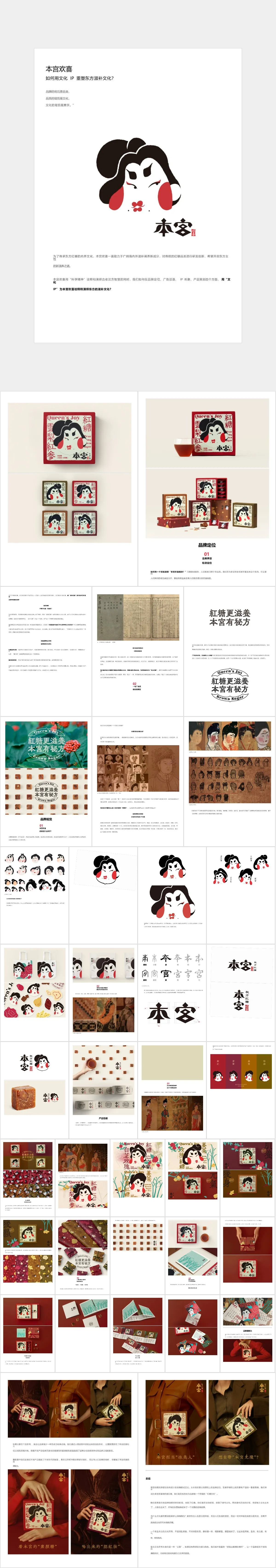 本宫欢喜文化IP重塑东方滋补文化品牌营销策划PPT模板 - 模板内页详情长图
