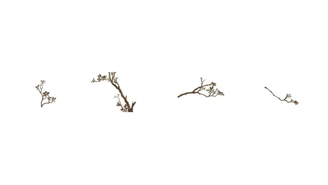 国风工笔花鸟走兽植物免抠贴纸素材图片 适用于古风设计装饰 - 封面预览