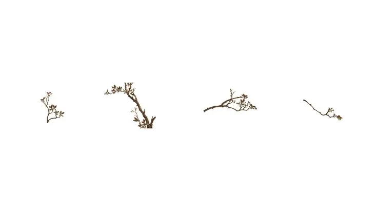 国风工笔花鸟走兽植物免抠贴纸素材图片 适用于古风设计装饰 - 封面预览