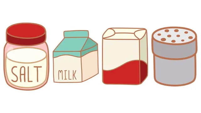 手绘卡通厨房食材调料免抠贴纸图片素材 - 封面预览