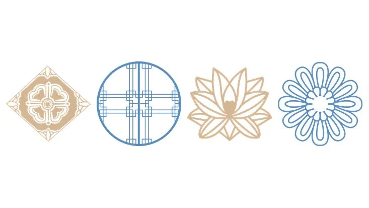 国风传统中式纹样免抠贴纸素材 适用于装饰设计文创制作的高清图案图片 - 封面预览