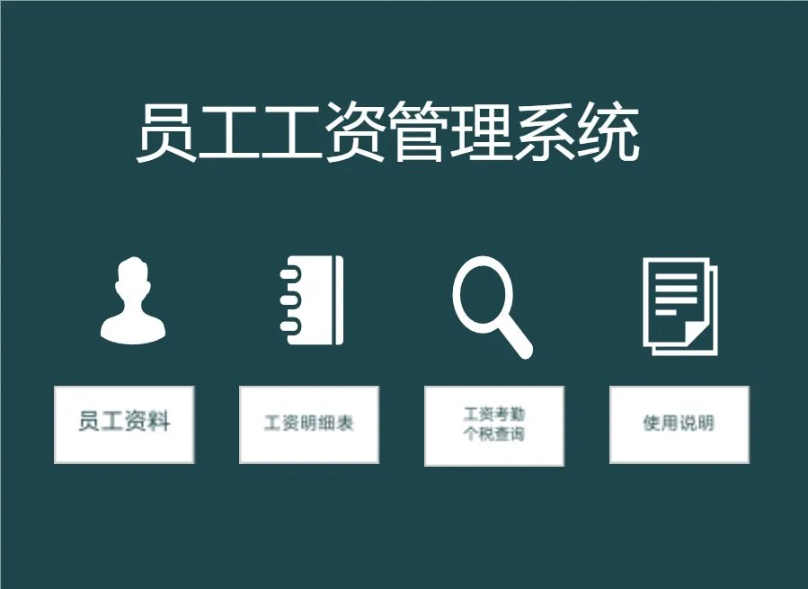 员工工资管理系统Excel表格 含员工资料工资明细考勤个税查询功能 - 第1页