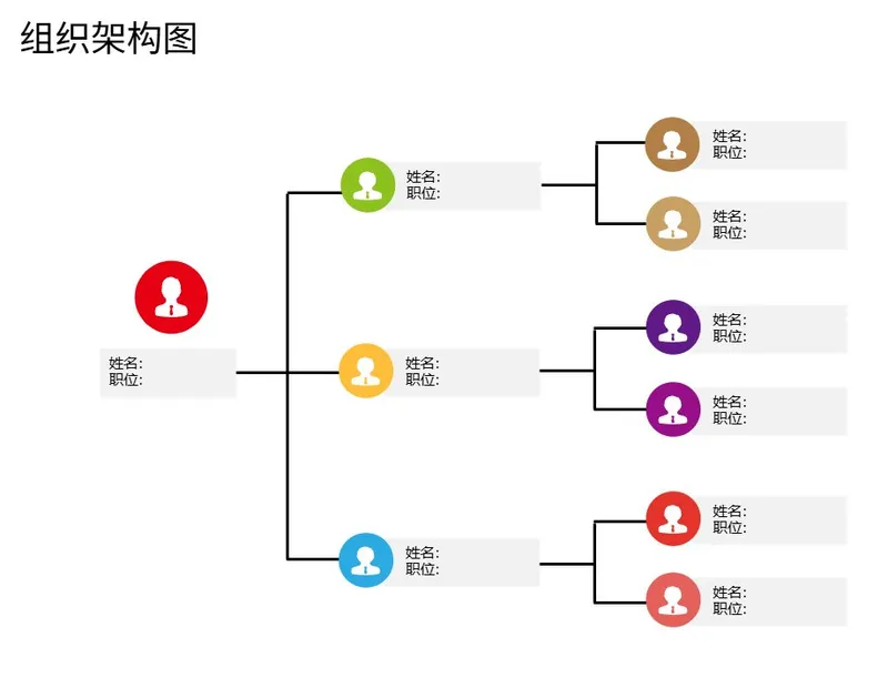 企业人事行政组织架构图Excel表格模板 - 封面预览